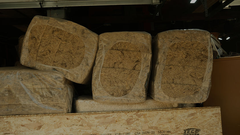 Hempwool ready to create a safe, sustainable batt for ceiling insulation.