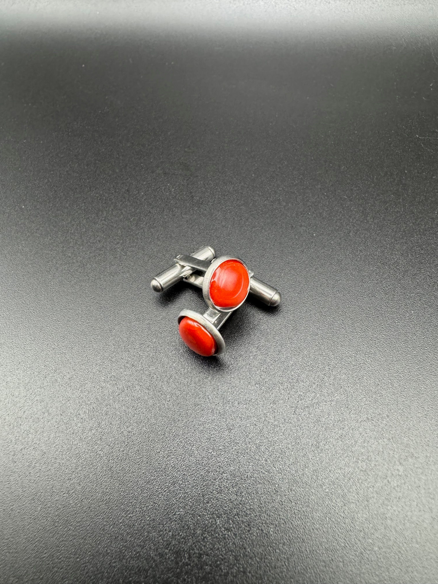 Boutons de manchette en Corail Rouge