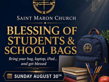 Blessing of Students & School Bags 2026