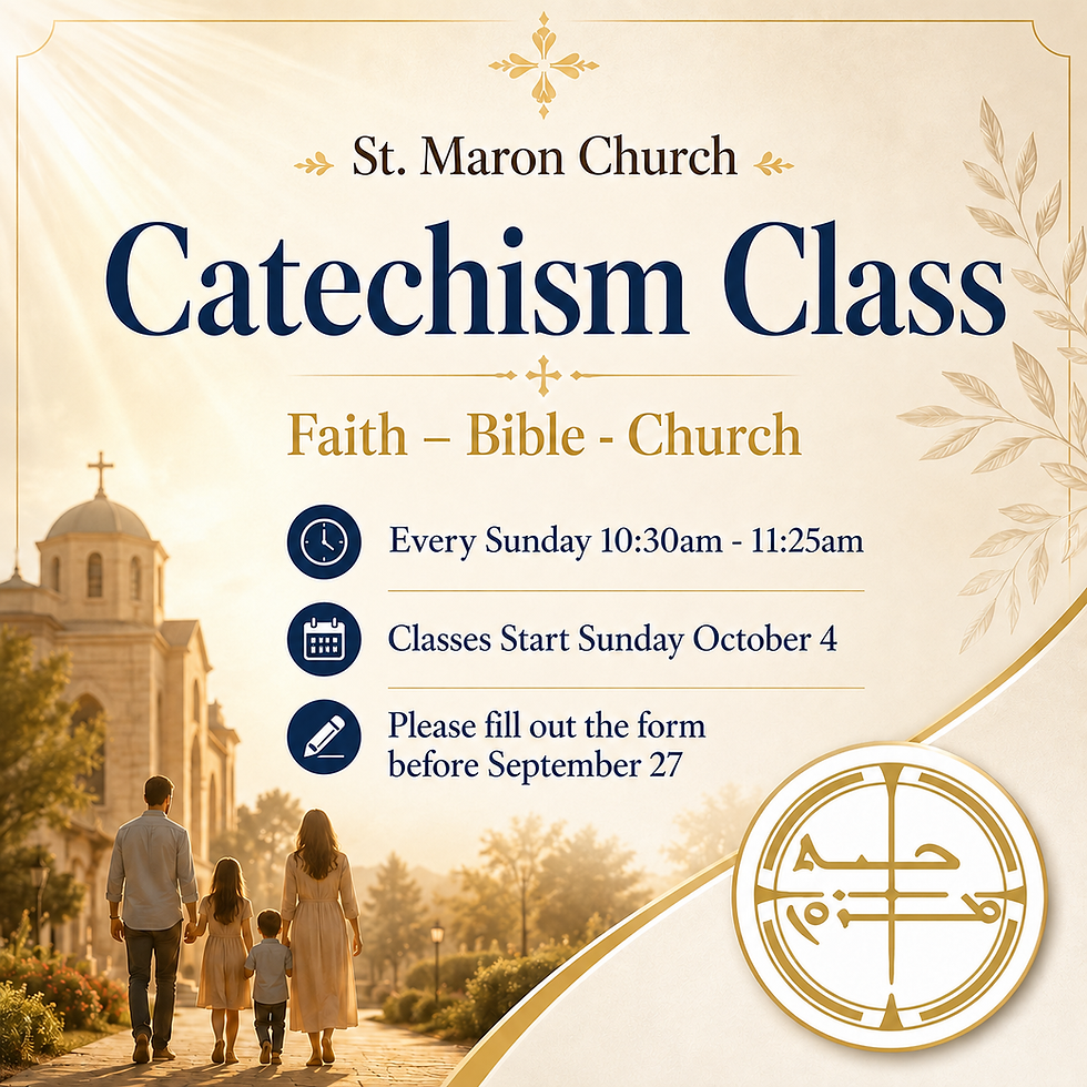 St. Maron Catechism Classes 2026