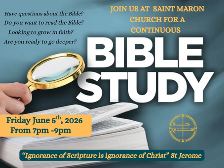Join St. Maron for Bible Study June 2026