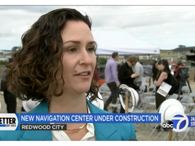 ABC7 News Bay AREA On REDWOOD CITY NAVIGATION CENTER BREAKING GROUND
