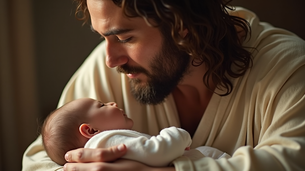 Jesus Holding Baby Print
