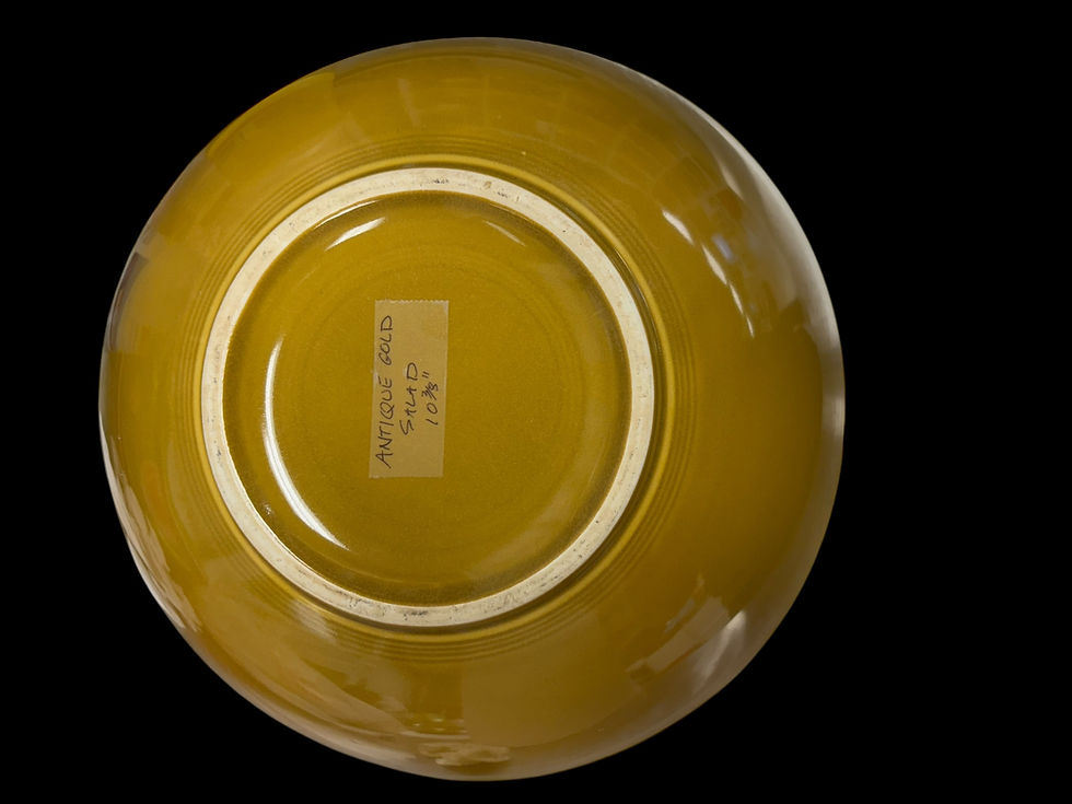 Thumbnail: Fiesta Vintage Ironstone Salad Bowl Antique Gold