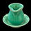 Thumbnail: Harlequin Original (Light) Green Nut Dish and Toy Creamer HTF