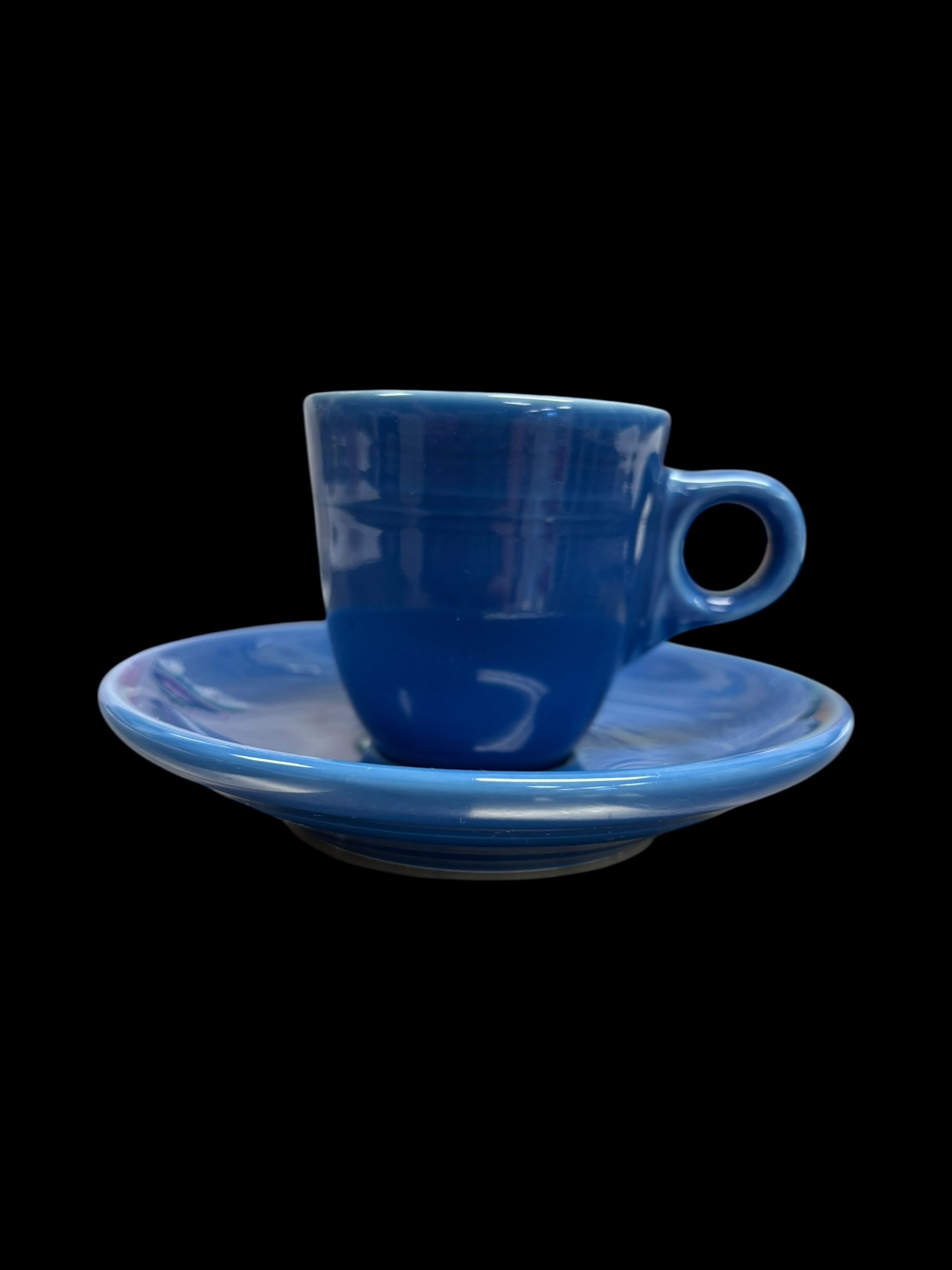 Fiesta Ring Handle Demitasse Cup and Saucer Lapis