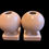 Thumbnail: Fiesta Apricot Round Bulb Candle Holder Pair