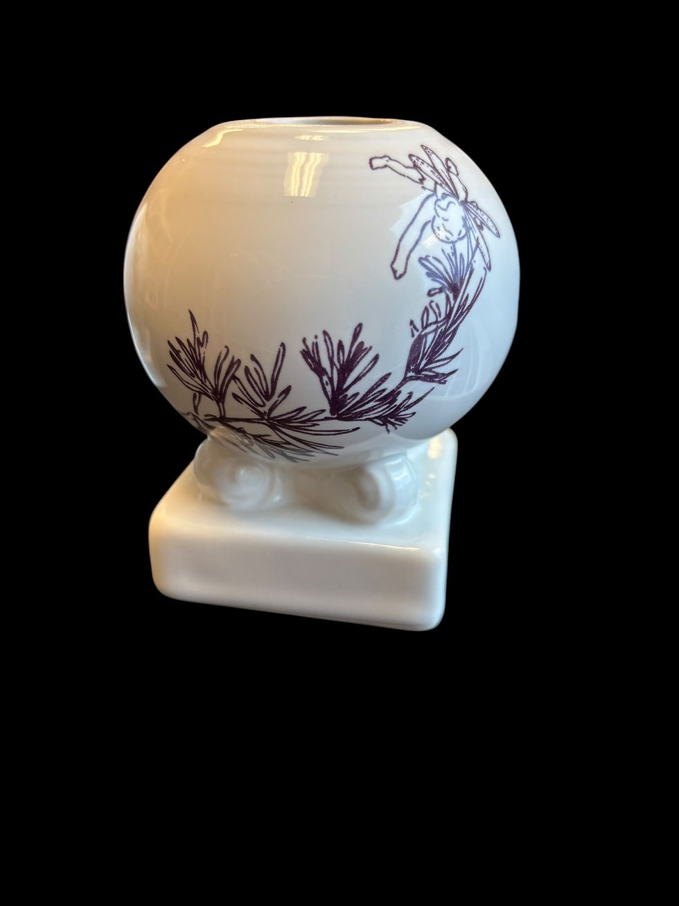 Thumbnail: Fiesta Sugar Plum Round Bulb Candle Holder Pair (Sugar Plum Fairy)