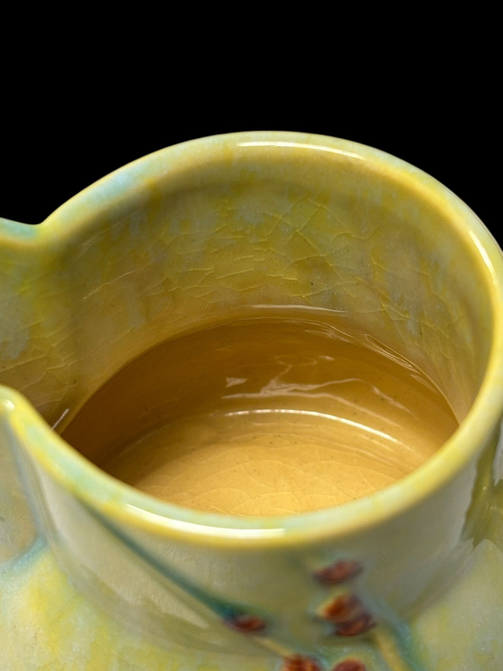 Thumbnail: Roseville Green Wincraft Coffee Pot with Sugar & Creamer 250 series