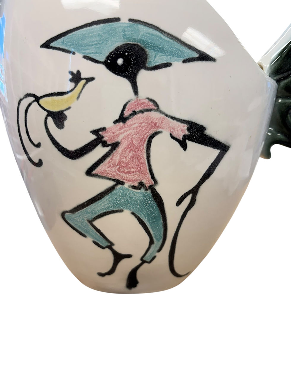 Thumbnail: Hull Pottery Tropicana Basket Vase #55 12 1/2”