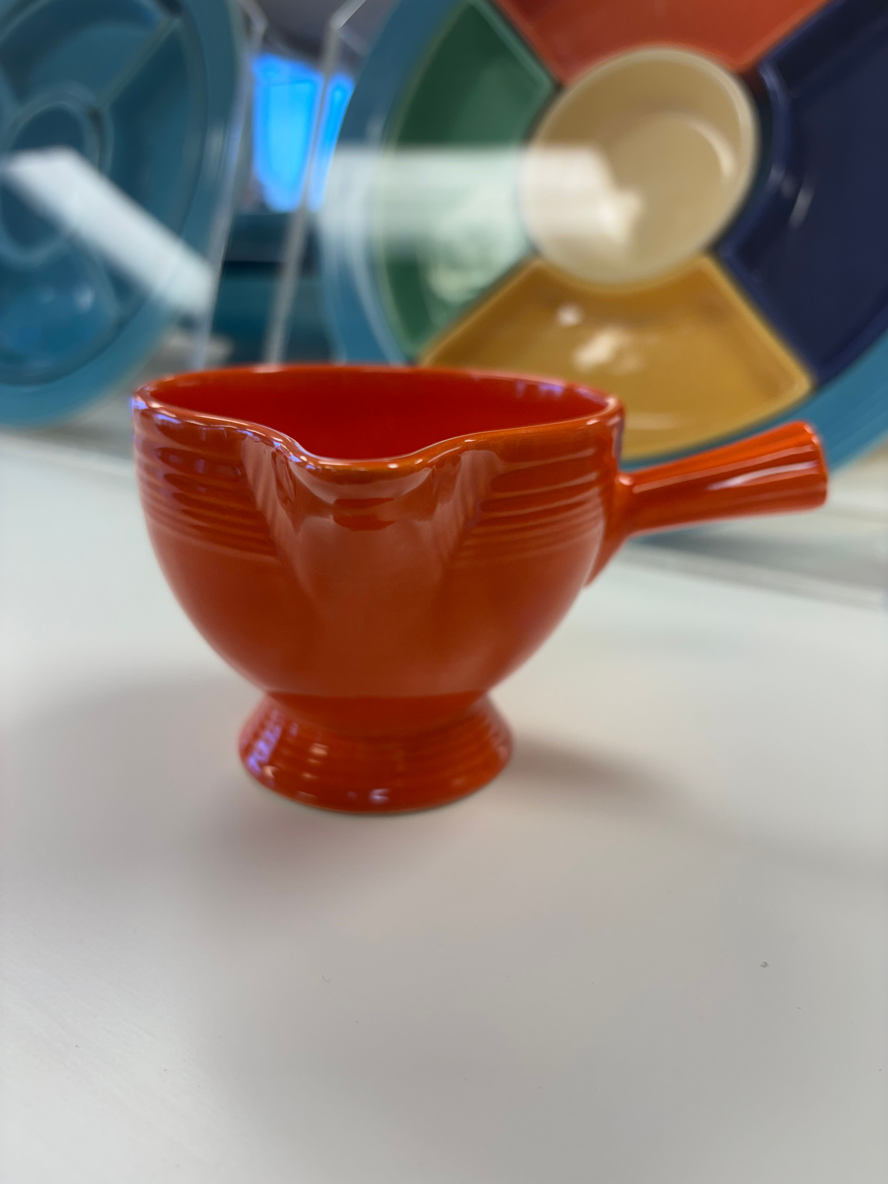 Vintage Fiesta Stick Handled Creamer Red