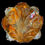 Thumbnail: Dugan Carnival Glass Marigold Butterly & Tulip Quasi-Square Bowl
