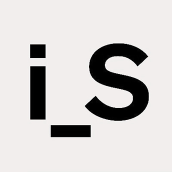 The logo in monochrome for Independent Sage. It has a grey background with a black i _S