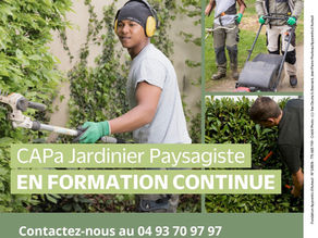 Dernières places ! Formation CAPA Jardinier Paysagiste à Grasse prise en charge par France travail