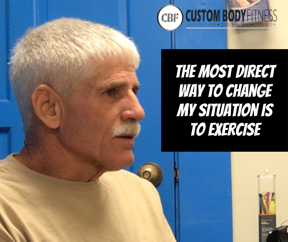 Man being interviewed about weight loss