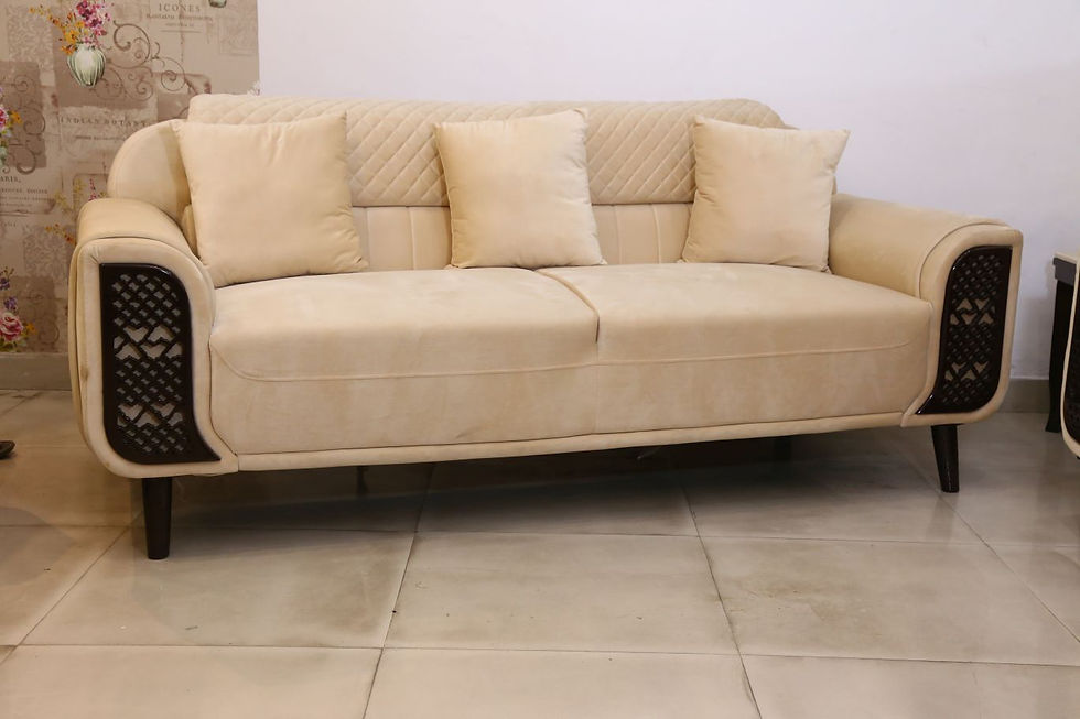 Thumbnail: stunning wooden jaali sofa