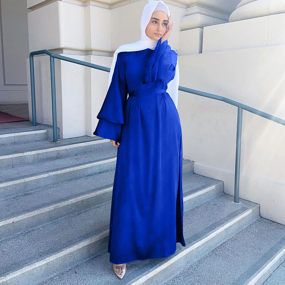 Miniatura: Ramadan Eid Dubai Abaya Turkey Muslim Women Silk Smooth Hijab Dress Musulmane K