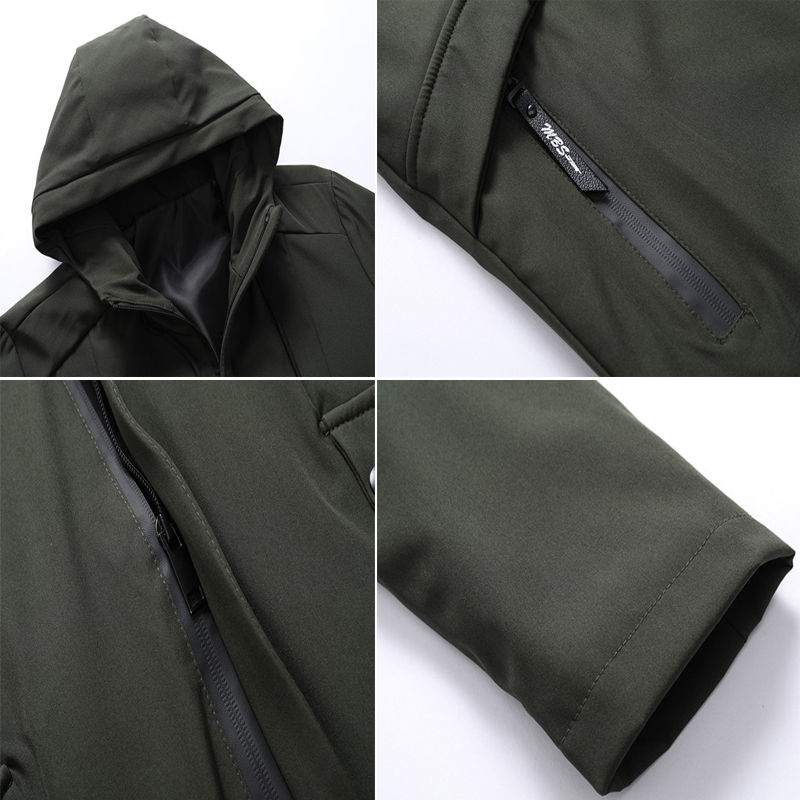 Thumbnail: Spring Men's Bomber Jackets Fashion Korean Hip Hop Streetwear Coats with hood M