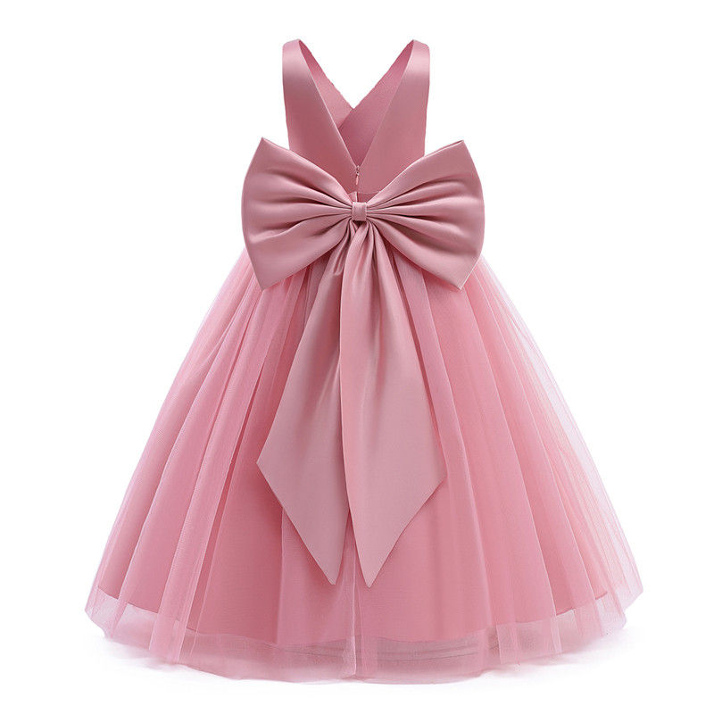 Miniature : Elegant Big Girls Princess Dress Children Long Robe Easter Clothes Kids Birthda
