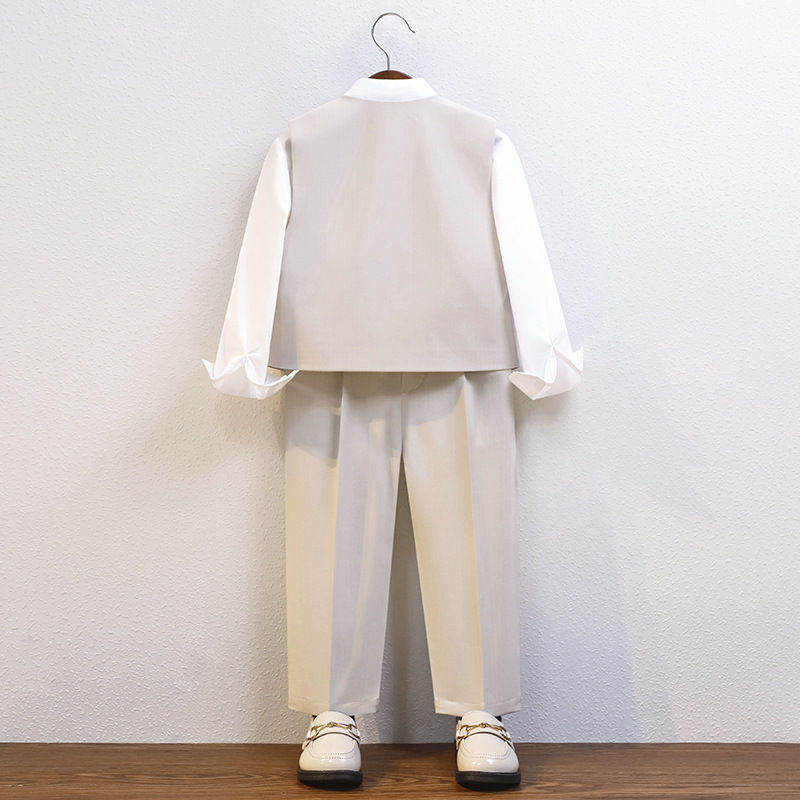 Miniatura: 2024 Summer Flower Boys British Wedding Suits Kids Ceremony Tuxedo Birthday Dre