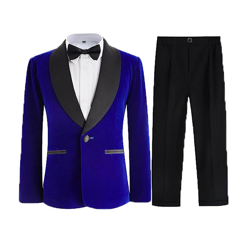 Miniatura: Flower Boys Velvet Jacket Pants Bowtie 3PCS Photograph Suit Kids 1Year Birthday