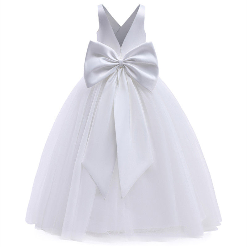 Miniature : Elegant Big Girls Princess Dress Children Long Robe Easter Clothes Kids Birthda