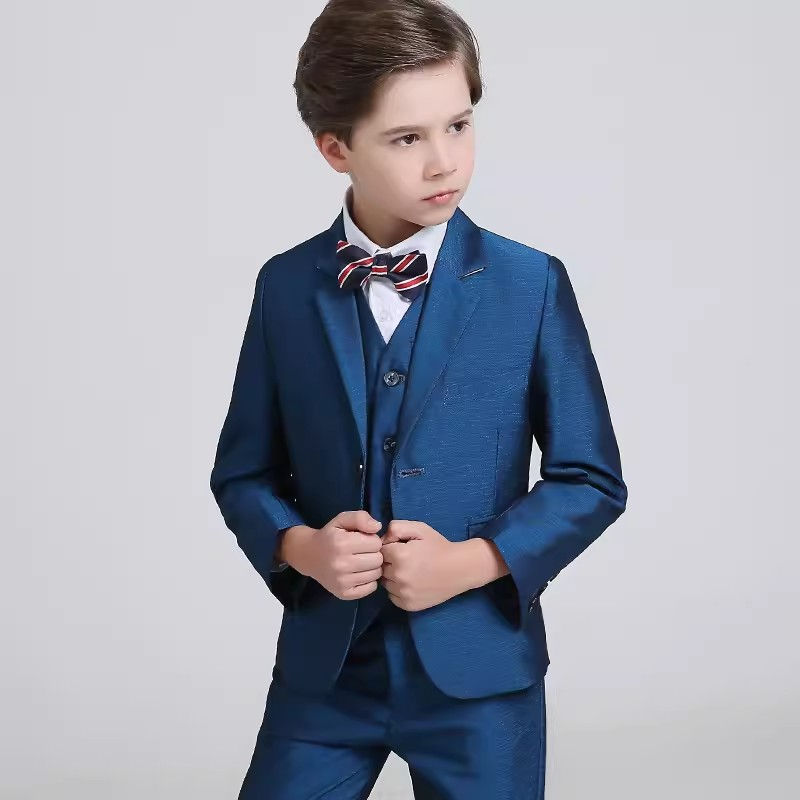 Thumbnail: Children Shining Blue Piano Suit Kids Photograph Tuxedo Teenager Graduation Bir