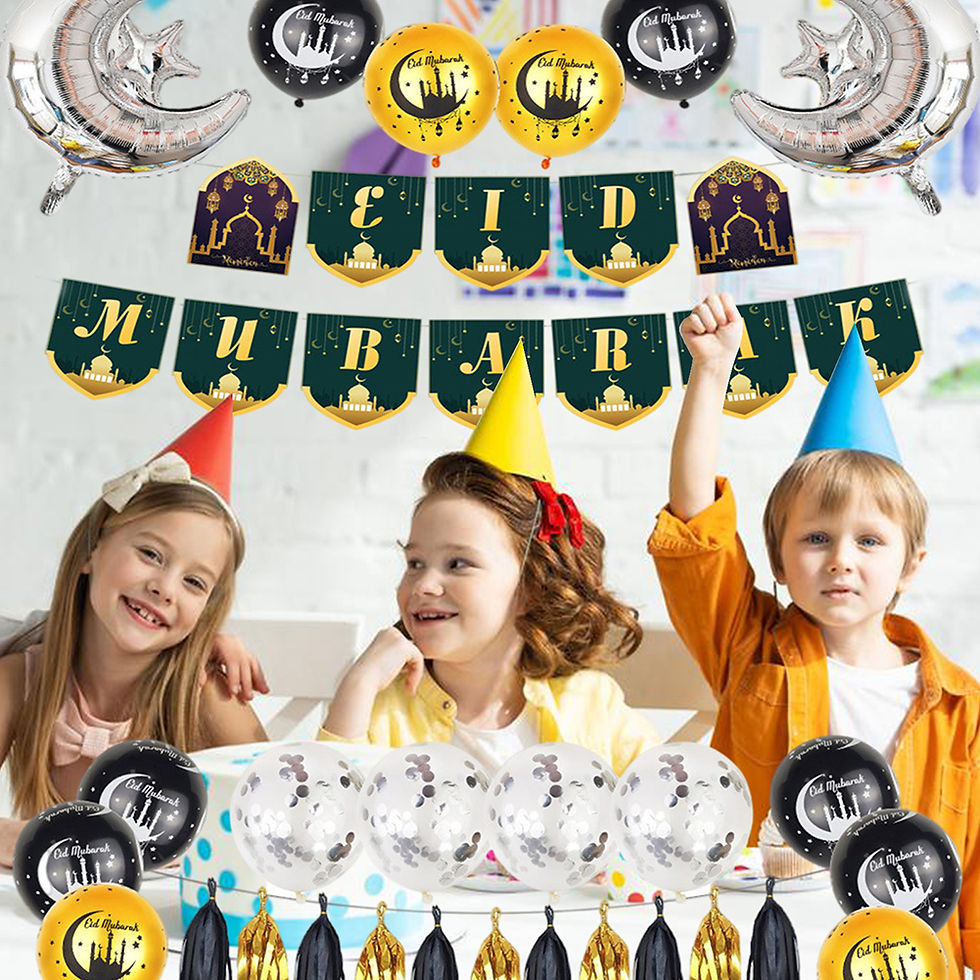 Miniatura: Latex Balloons Home Decor For Eid Mubarak Brilliant Ramadan Banner Star Moon Fo