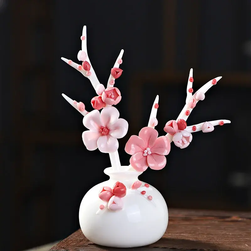 الصورة المصغرة: Handmade Flower Vases Ceramic Hydroponic Mini Flower Inserted Dry Flower Fragra
