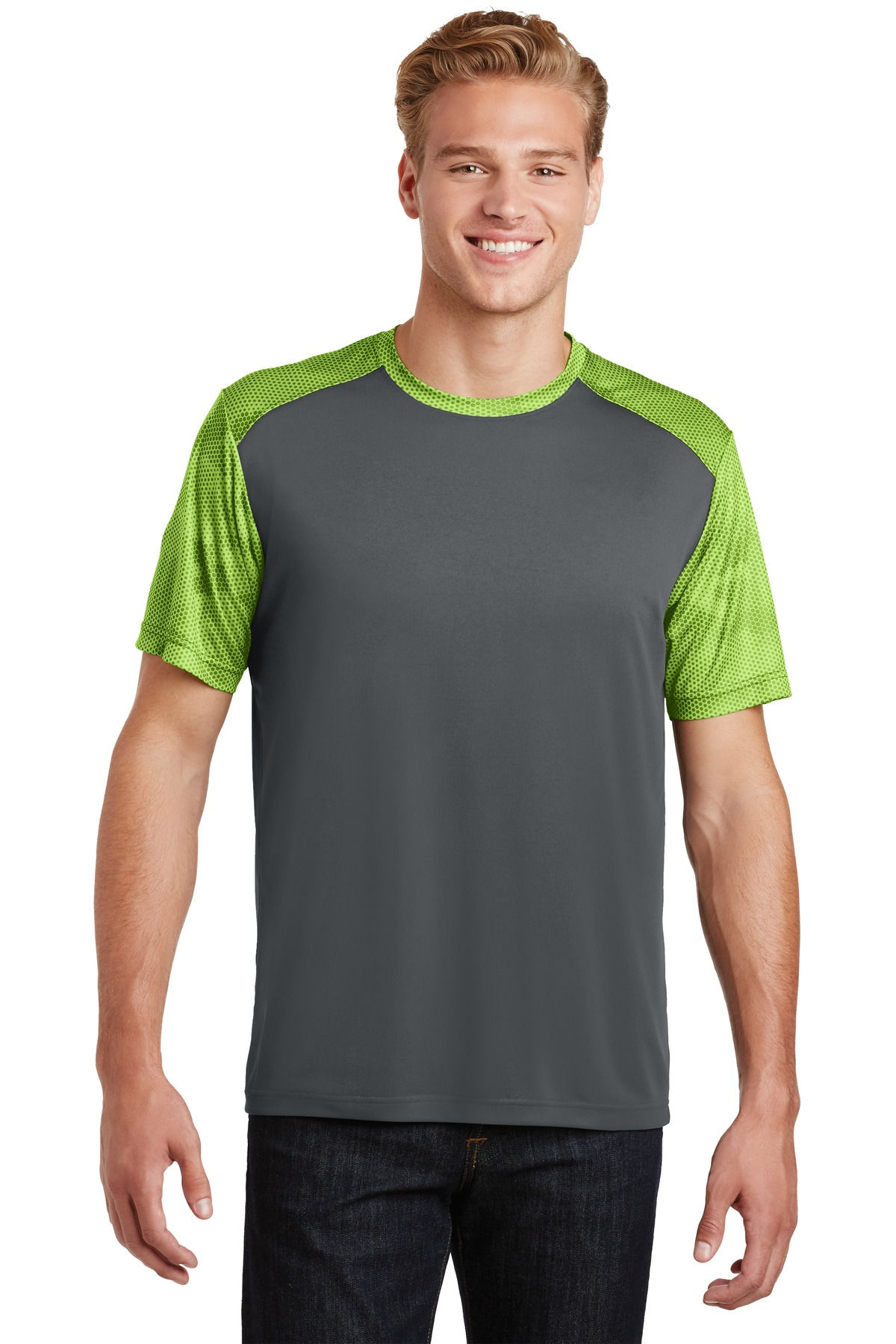 Sport-Tek ® CamoHex Colorblock Tee. ST371