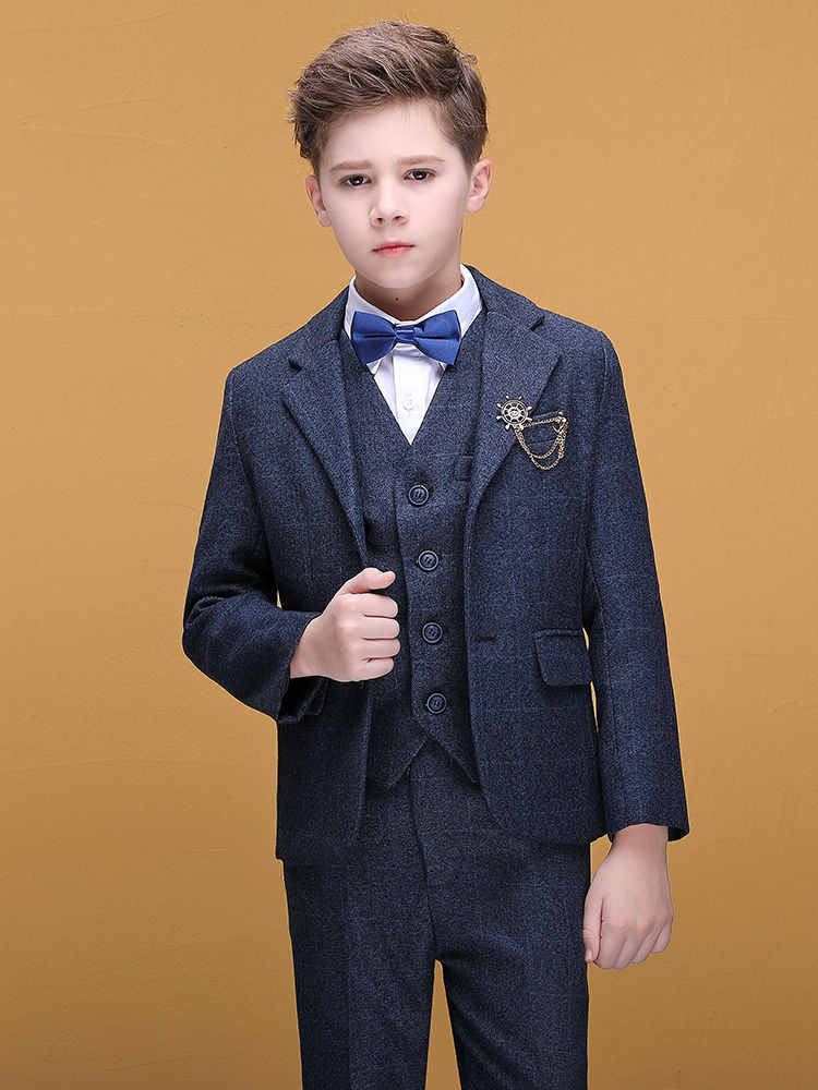 Thumbnail: Flower Boys Photograph Suit Children Formal Wedding Suit Teenager Tuxedo Dress