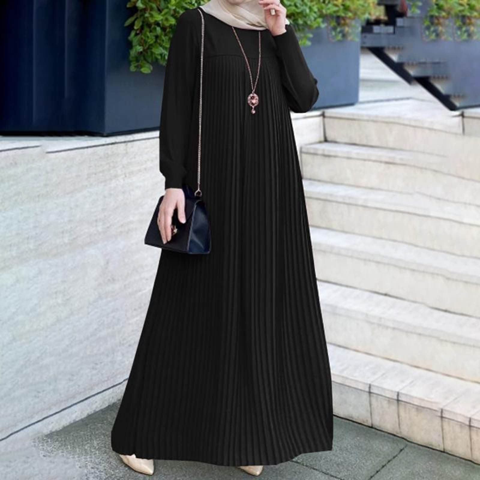 Autumn Dress Elegant Prom Gown Maxi Dress 2024 Women Muslim Abaya Dubai Long Sl