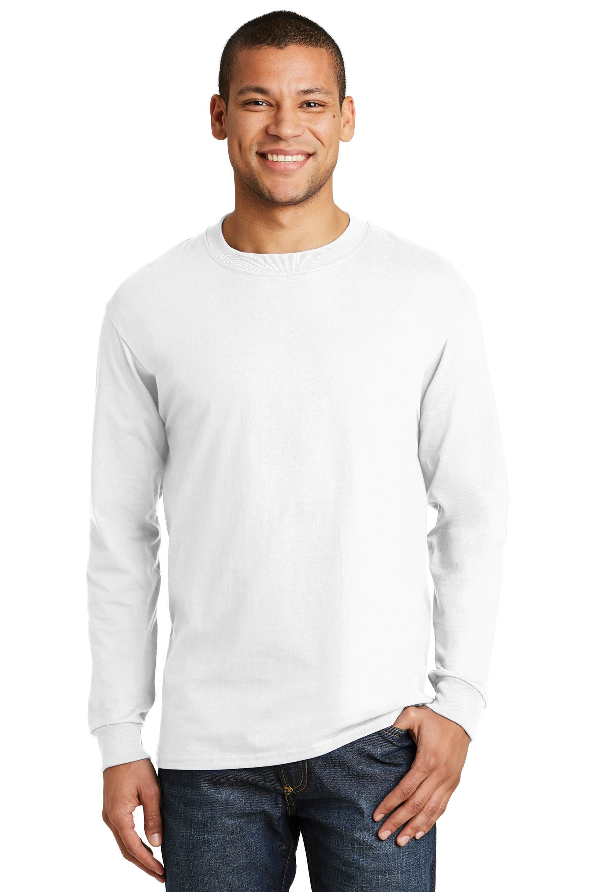 Hanes® Beefy-T® - 100% Cotton Long Sleeve T-Shirt. 5186