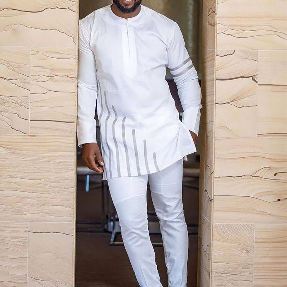 Miniatura: New In 2Pc Dashiki Luxury African Boubou Men's Clothing Elegant Full Suits Male