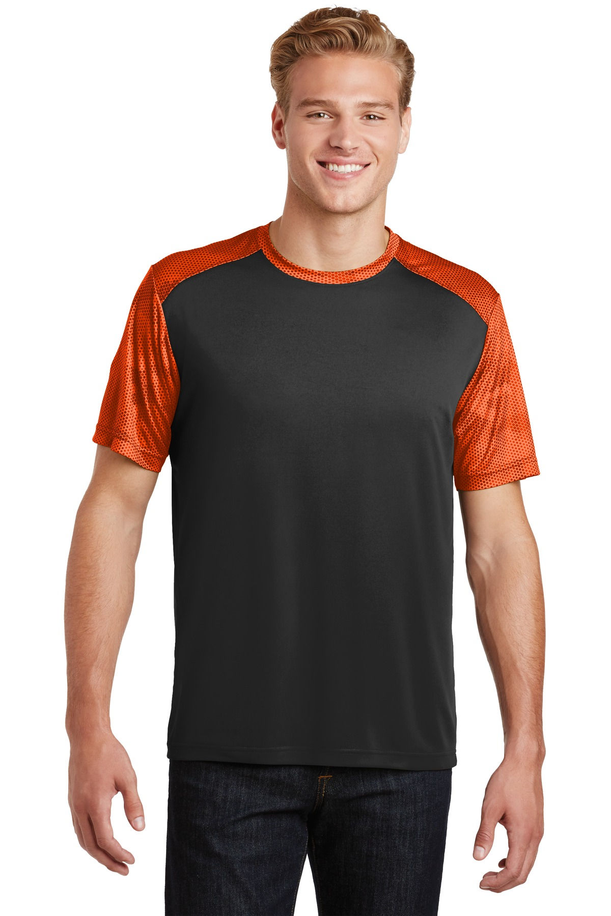 Sport-Tek ® CamoHex Colorblock Tee. ST371