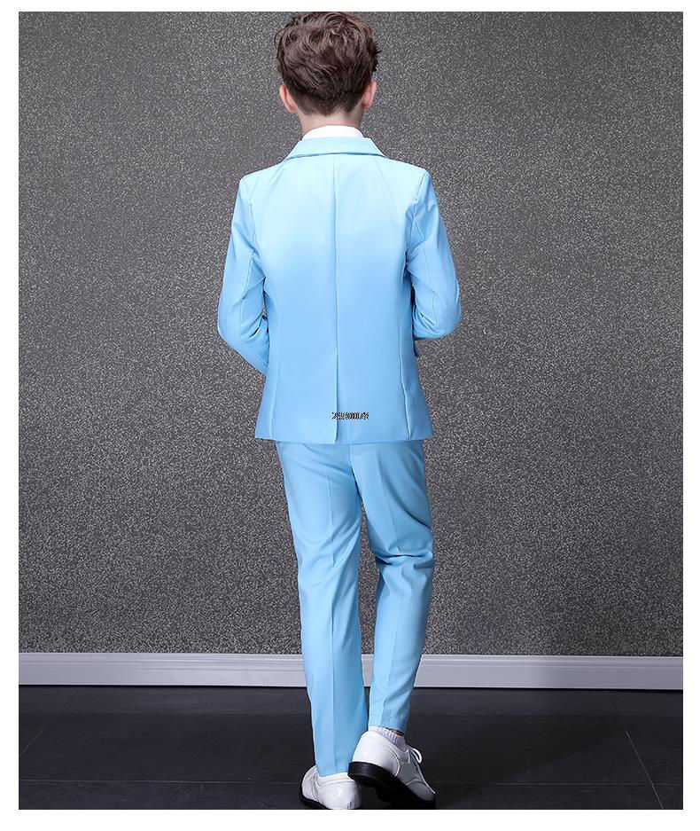 Thumbnail: Flower Boys Blue Wedding Suit Kids Party Photograph Suit Teenager Birthday Tuxe