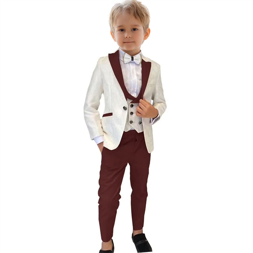 Thumbnail: Classic Boy's Suit Set 3 Pieces Paisley Long Sleeves Formal Tuxedo For Kids Fro