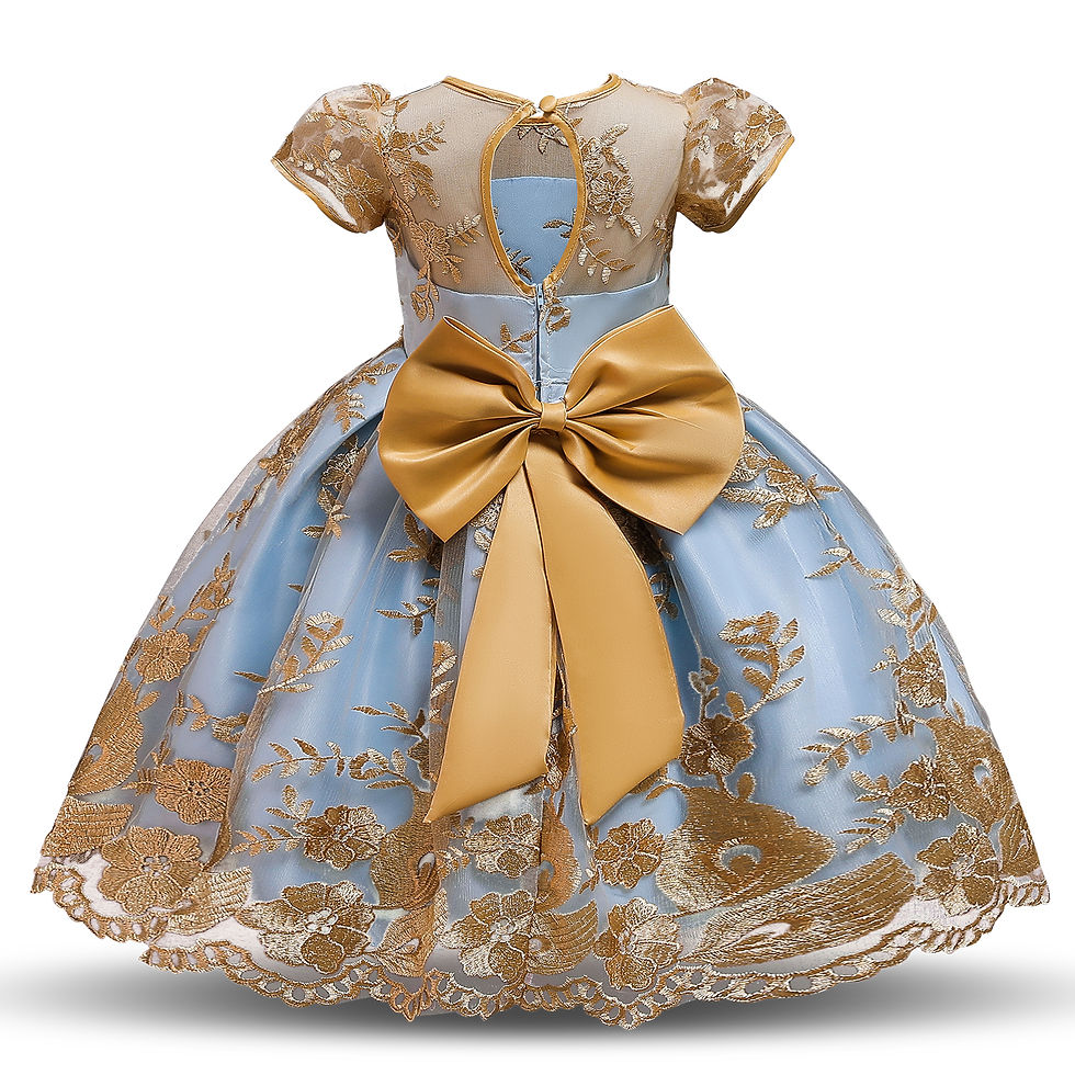 Thumbnail: Baby Girl Vintage Embroidery Flower Princess Dress 2023 New Formal Gala Prom Go