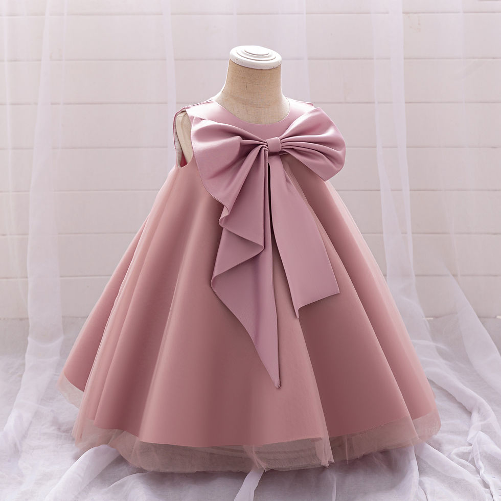 Thumbnail: Summer Baby Girls Party Princess Dress For Big Bow Dress Toddler Birthday Gown
