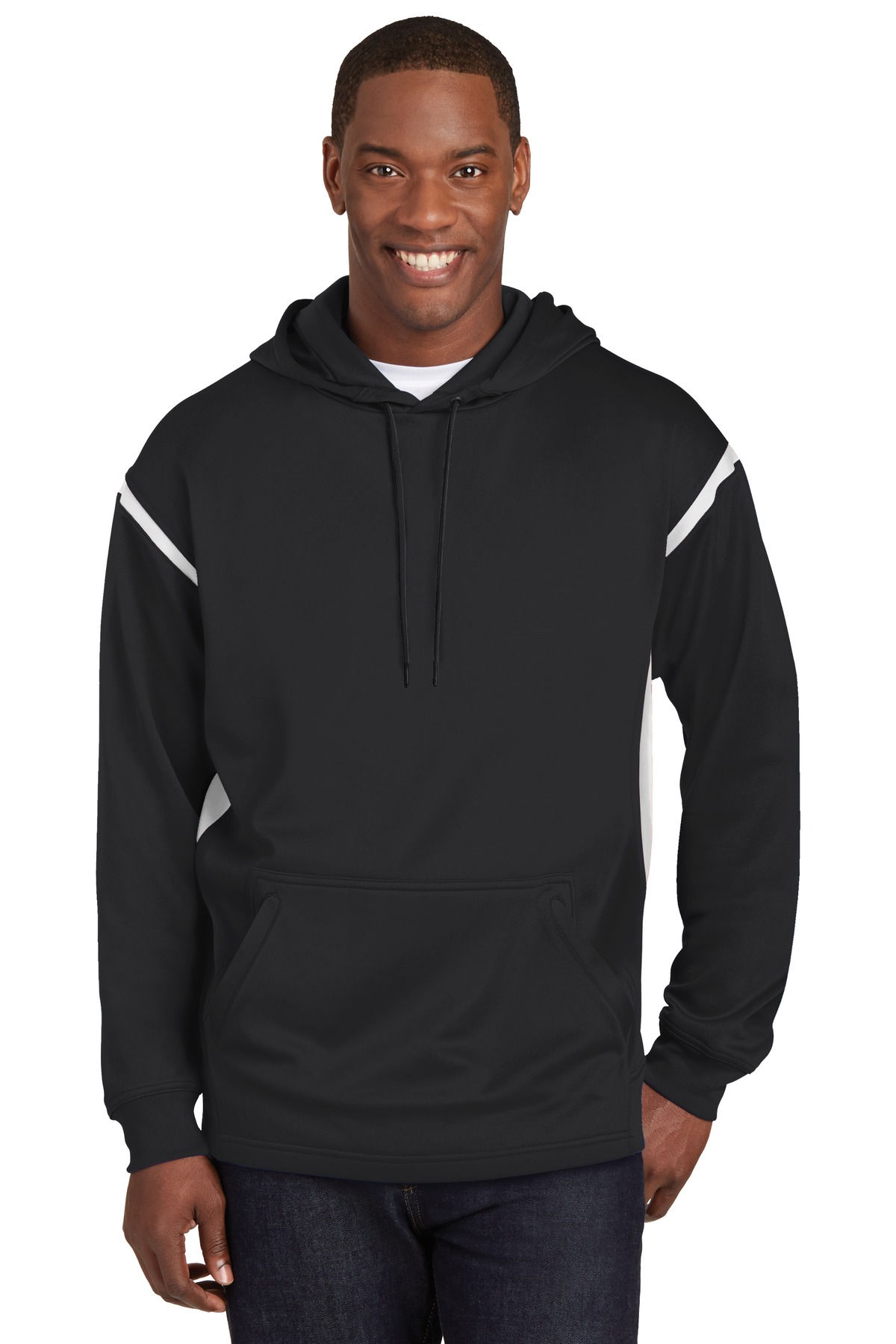 Sport-Tek ® Tech Fleece Colorblock Hooded Sweatshirt. F246