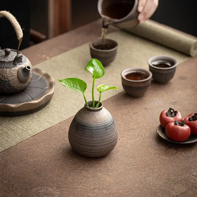 Thumbnail: Creative Handmade Antique Ceramic Vases Modern Minimalist Ceramic Decorative Ha