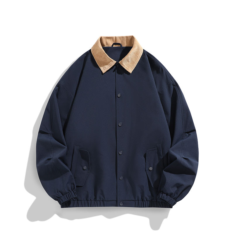 Thumbnail: 2024 Autumn New Style Jacket Men's American Style Retro Corduroy Lapel Baseball