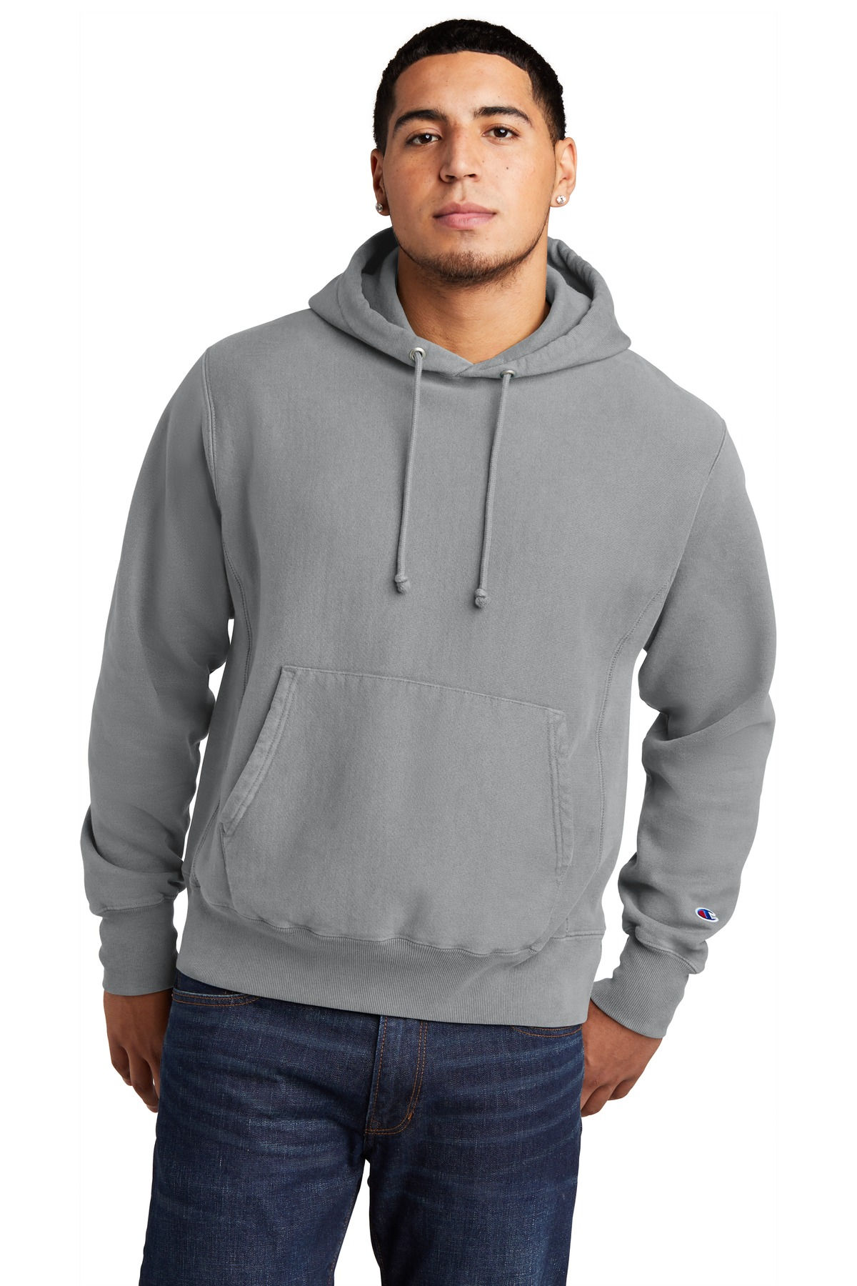 Champion Â® Reverse Weave Â® Garment-Dyed Hooded Sweatshirt. GDS101