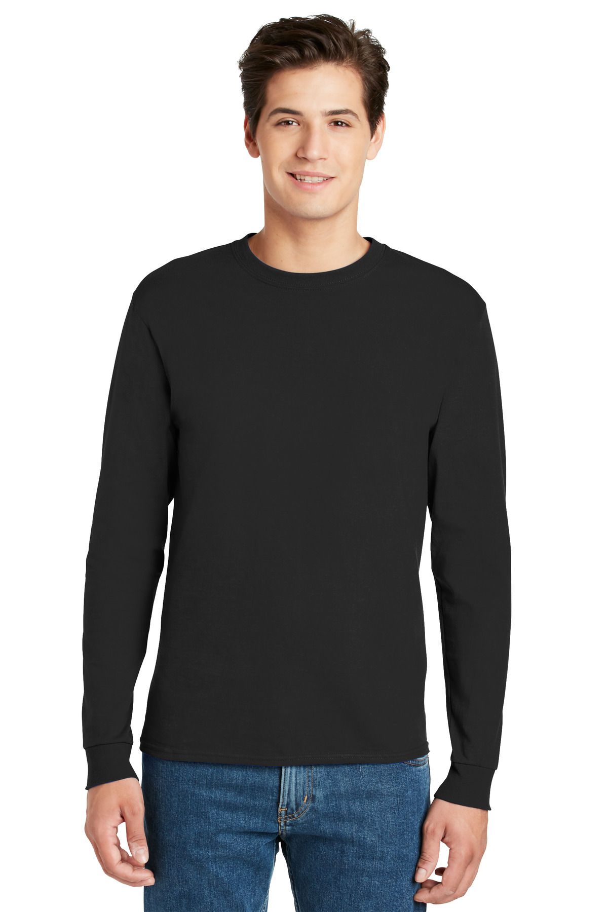 Hanes® - Authentic 100% Cotton Long Sleeve T-Shirt. 5586