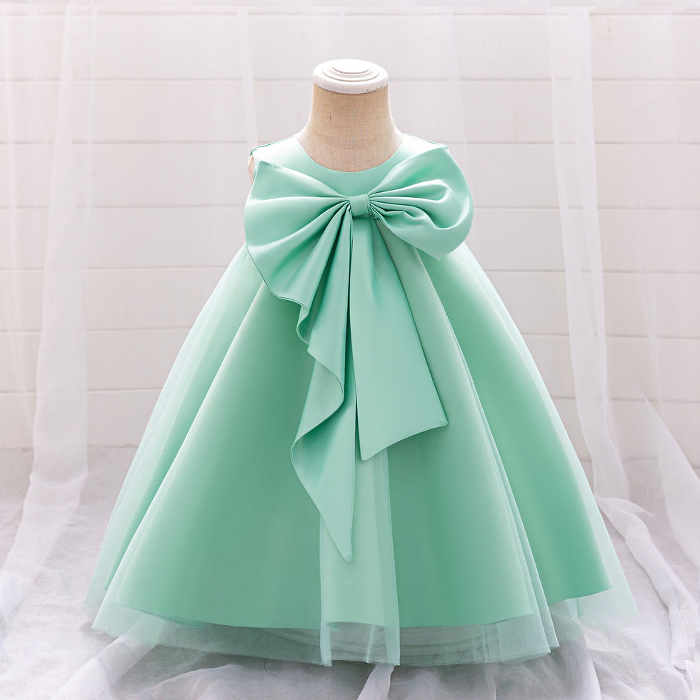 Thumbnail: Summer Baby Girls Party Princess Dress For Big Bow Dress Toddler Birthday Gown