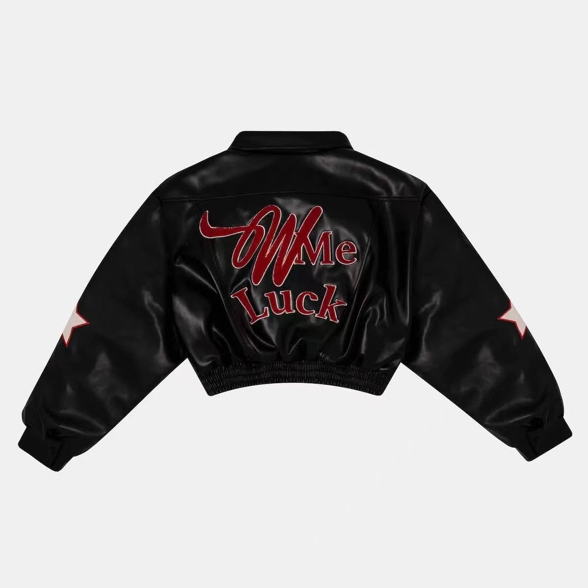 Vintage Men Leather Jacket Aviator Bomber Jacket Streetwear Embroidered Spring