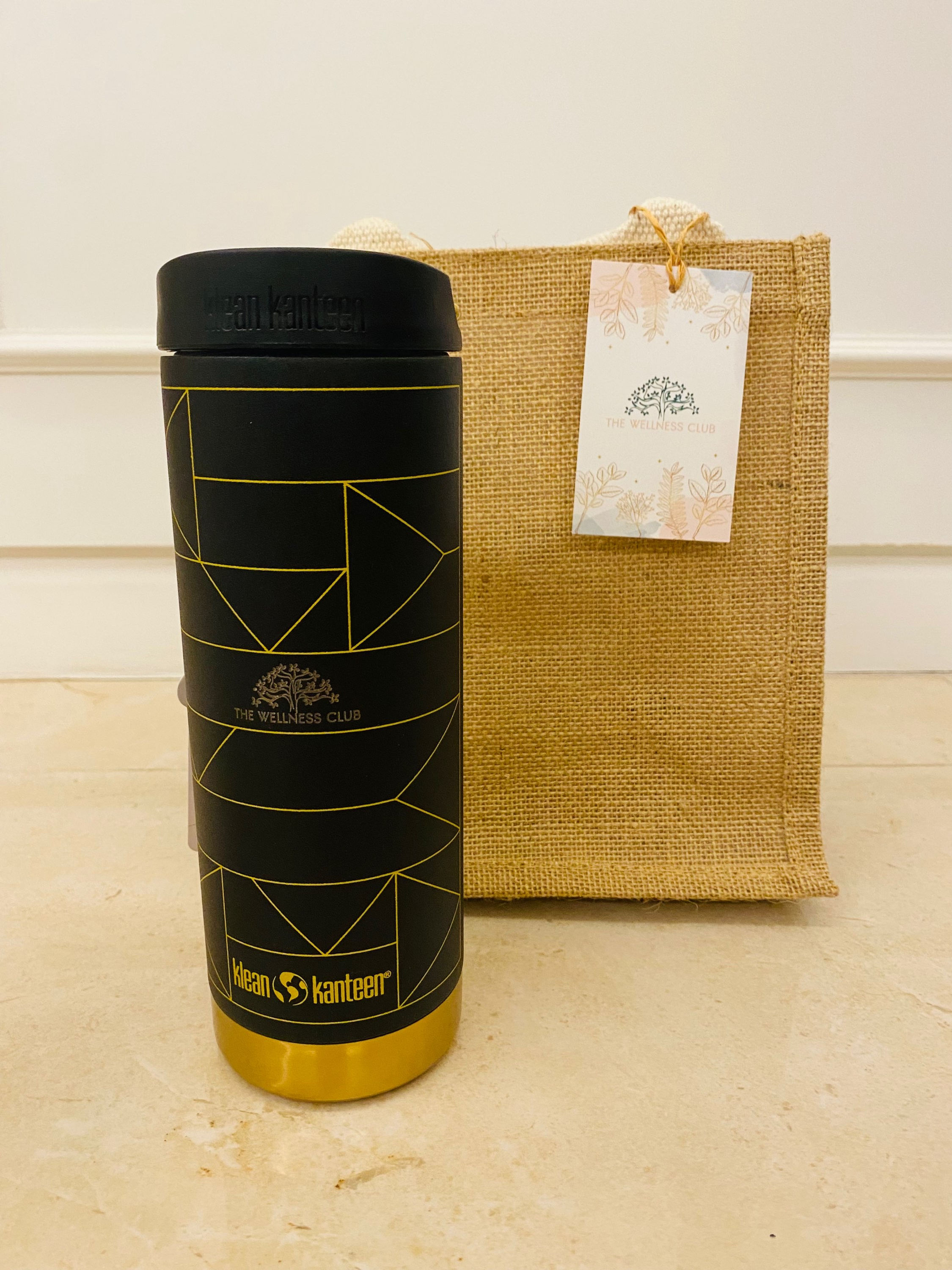 Limited Edition Insulated TKWide 16 oz - Gold Geometric Design