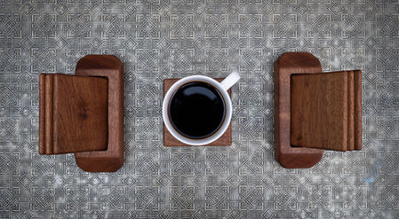 African Mahogany Coaster Set