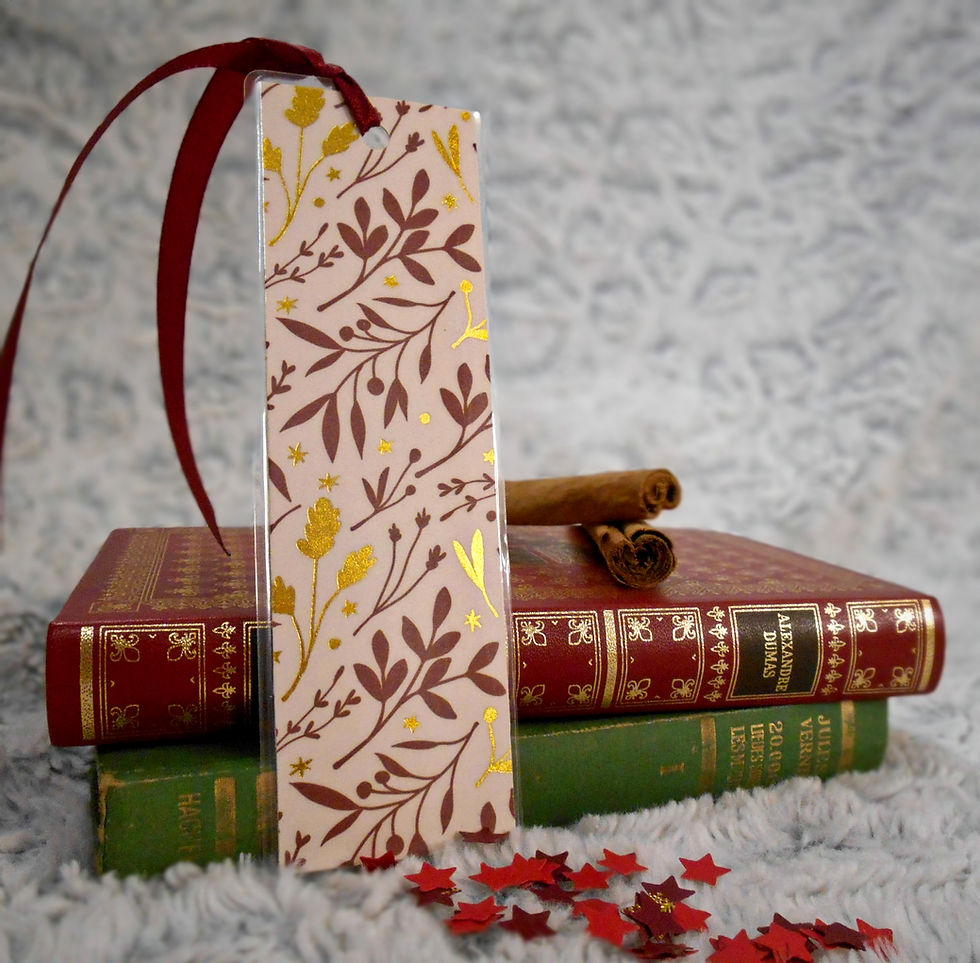 Marque-page | Brindilles givrées (rouge)