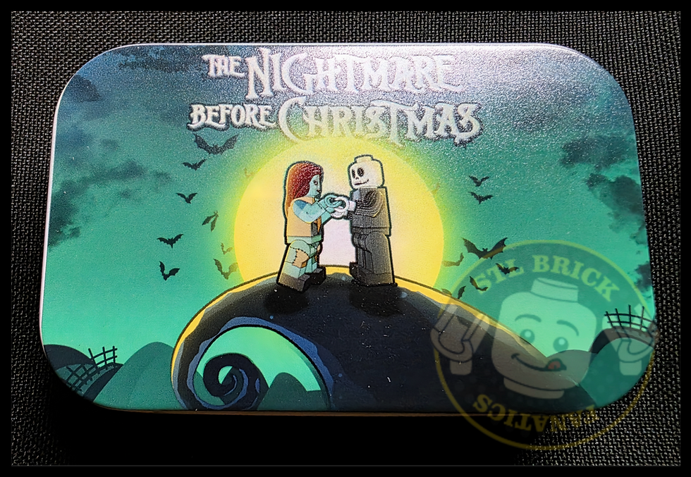 Thumbnail: Jack and Sally Printed Tin (Nightmare Before Christmas) Figures Included 